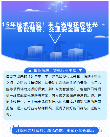 15年技術沉淀！豐上光電環保補光 + 智能預警，交通安全新生態